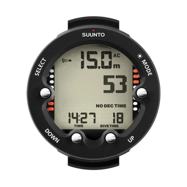 ss021645000_suunto_zoop_novo_black_front_divetime_clock_metric Suunto Zoop Novo Dive Computer